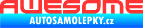 Samolepka Awesome světle červená
