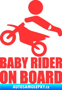 Samolepka Baby rider on board levá světle červená