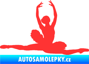Samolepka Baletka 004 pravá světle červená