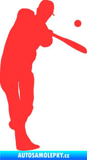Samolepka Baseball 012 pravá světle červená