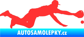 Samolepka Baseball 015 pravá světle červená