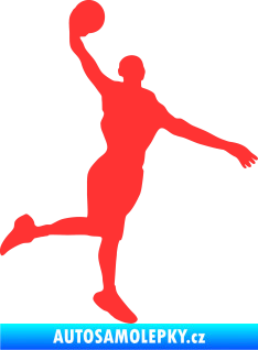 Samolepka Basketbal 012 pravá světle červená