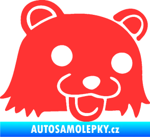 Samolepka Bear pravá světle červená