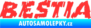 Samolepka Bestia světle červená