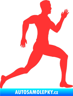 Samolepka Běžec 003 pravá světle červená