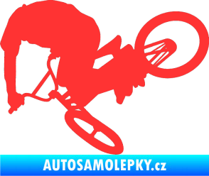 Samolepka Biker 001 levá světle červená