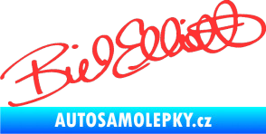 Samolepka Podpis Bill Elliott  světle červená