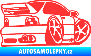 Samolepka BMW e46 karikatura pravá světle červená