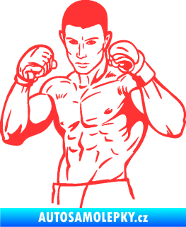 Samolepka Boxer 003 levá světle červená