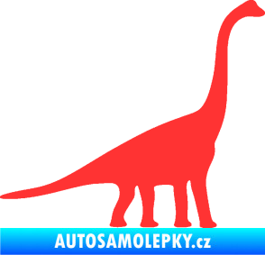Samolepka Brachiosaurus 001 pravá světle červená