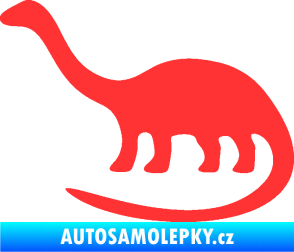 Samolepka Brontosaurus 001 levá světle červená