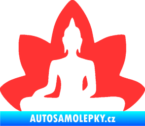 Samolepka Budha 003 levá  světle červená