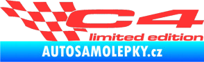 Samolepka C4 limited edition levá světle červená