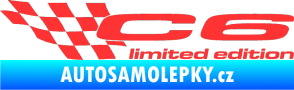 Samolepka C6 limited edition levá světle červená
