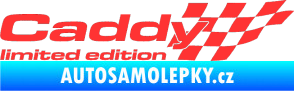 Samolepka Caddy limited edition pravá světle červená