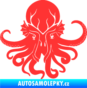 Samolepka Chobotnice 002 pravá světle červená