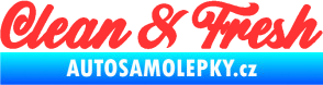 Samolepka Clean & Fresh nápis světle červená