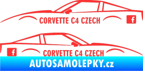 Samolepka Corvette C4 FB světle červená