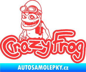 Samolepka Crazy frog 002 žabák světle červená