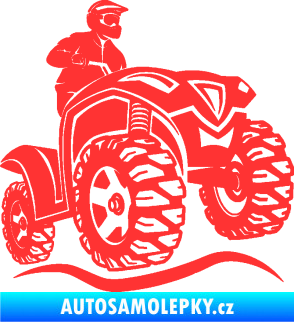 Samolepka Čtyřkolka 005 pravá světle červená