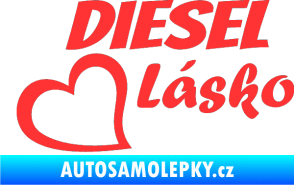 Samolepka Diesel Lásko světle červená