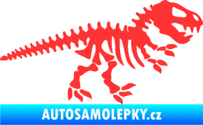 Samolepka Dinosaurus kostra 001 pravá světle červená