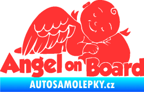 Samolepka Dítě v autě 109 levá anděl světle červená