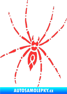 Samolepka Pavouk 011 - pravá světle červená