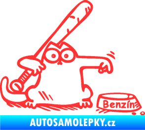Samolepka Dolej benzin 002 pravá světle červená