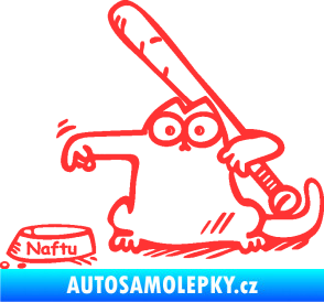 Samolepka Dolej naftu 002 levá světle červená