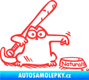Samolepka Dolej natural pravá světle červená