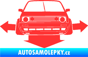 Samolepka Down and out car 002 světle červená