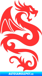 Samolepka Dragon 005 pravá světle červená