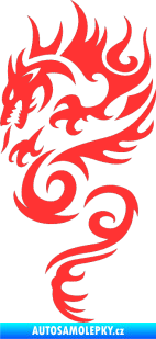 Samolepka Dragon 010 levá světle červená