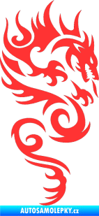 Samolepka Dragon 010 pravá světle červená
