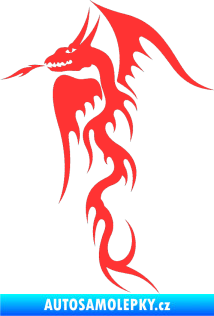 Samolepka Dragon 013 levá světle červená