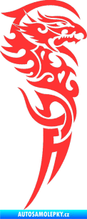Samolepka Dragon 025 pravá světle červená