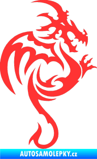 Samolepka Dragon 035 pravá světle červená