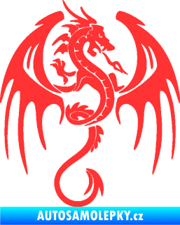 Samolepka Dragon 053 pravá světle červená