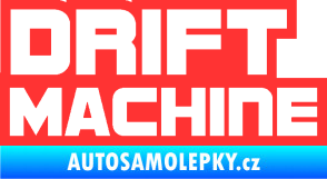 Samolepka Drift Machine nápis světle červená