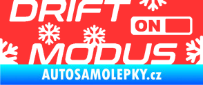 Samolepka Drit mód sníh světle červená