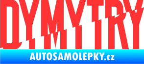 Samolepka Dymytry 001 světle červená