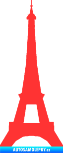 Samolepka Eifelova věž 001 světle červená