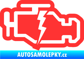 Samolepka Engine fail 001 motor světle červená