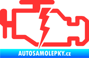 Samolepka Engine fail 002 motor světle červená