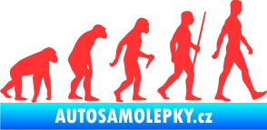 Samolepka Evoluce 001 pravá světle červená