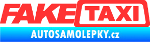 Samolepka Fake taxi nápis světle červená