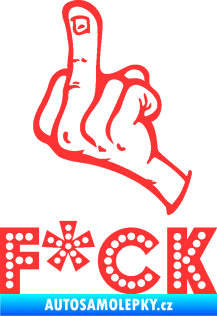 Samolepka F*CK 002  nápis  světle červená