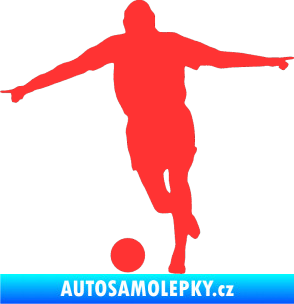Samolepka Fotbalista 015 levá světle červená
