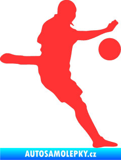 Samolepka Fotbalista 022 pravá světle červená